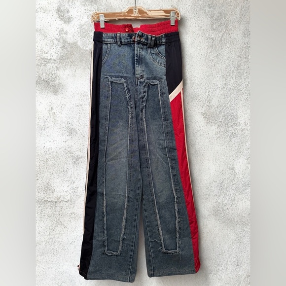 NEW Women’s Y2K High Waist Hip Hop Casual Trendy Baggy Pants Size L - Picture 9 of 13